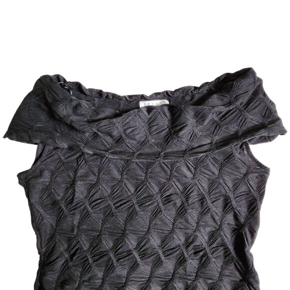 STUDIO JPR Black Textured Blouse Top sz M - Picture 4 of 11